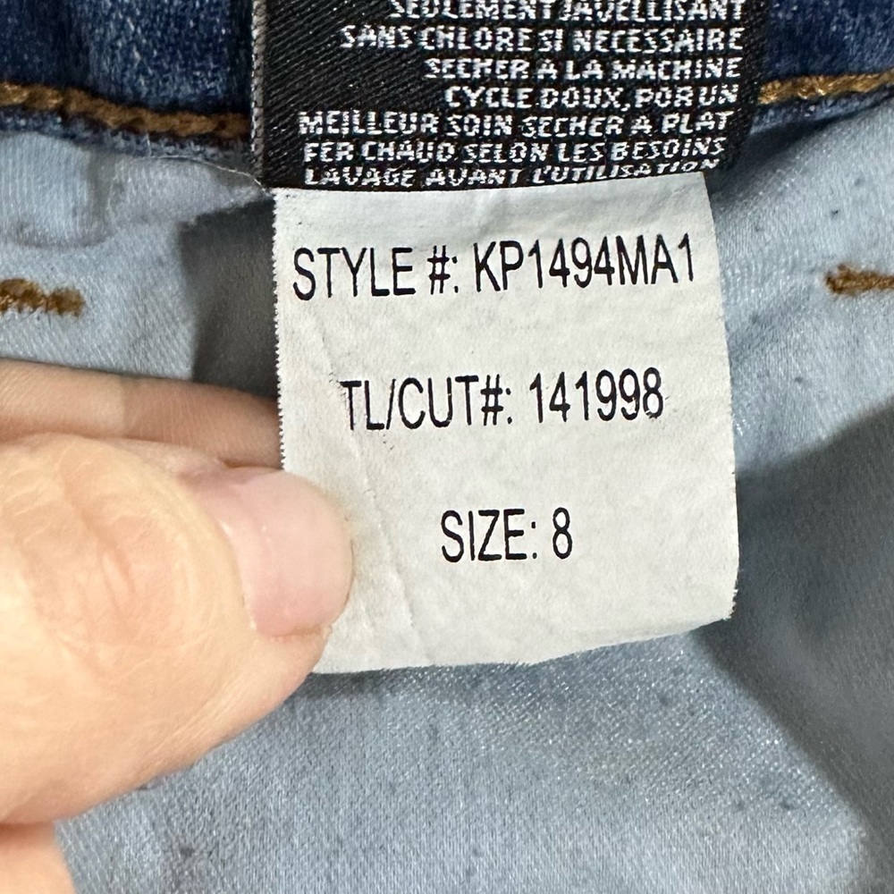 Kut From The Kloth Elizabeth Fab Ankle Straight Leg High Rise Denim Blue Jeans 8 - Picture 8 of 9
